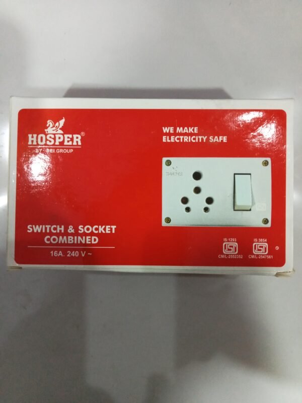 Hosper switch socket 16A. 240v~