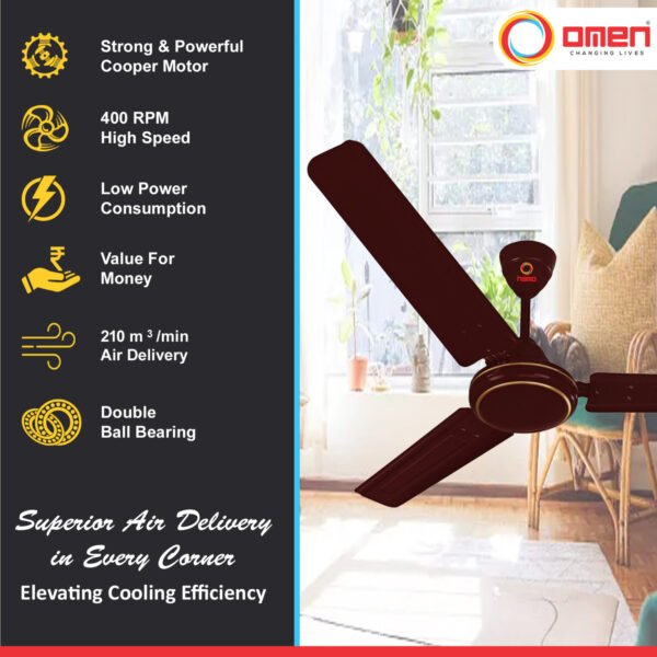 Omen ceiling fan high speed 400Rpm - Image 3