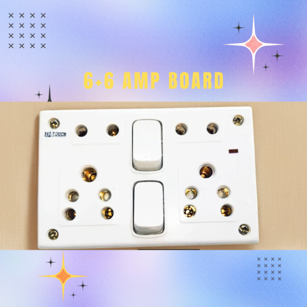 6+6 Amp Switch Socket Electric Board - Image 4